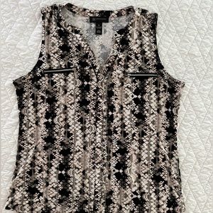 INC International Concepts Tops Stretch Sleeveless Snake Print Top Size: XL